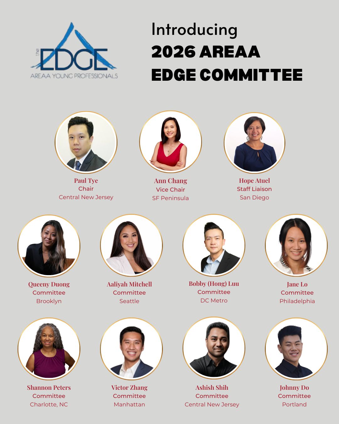 2026 AREAA EDGE Committee group photo.